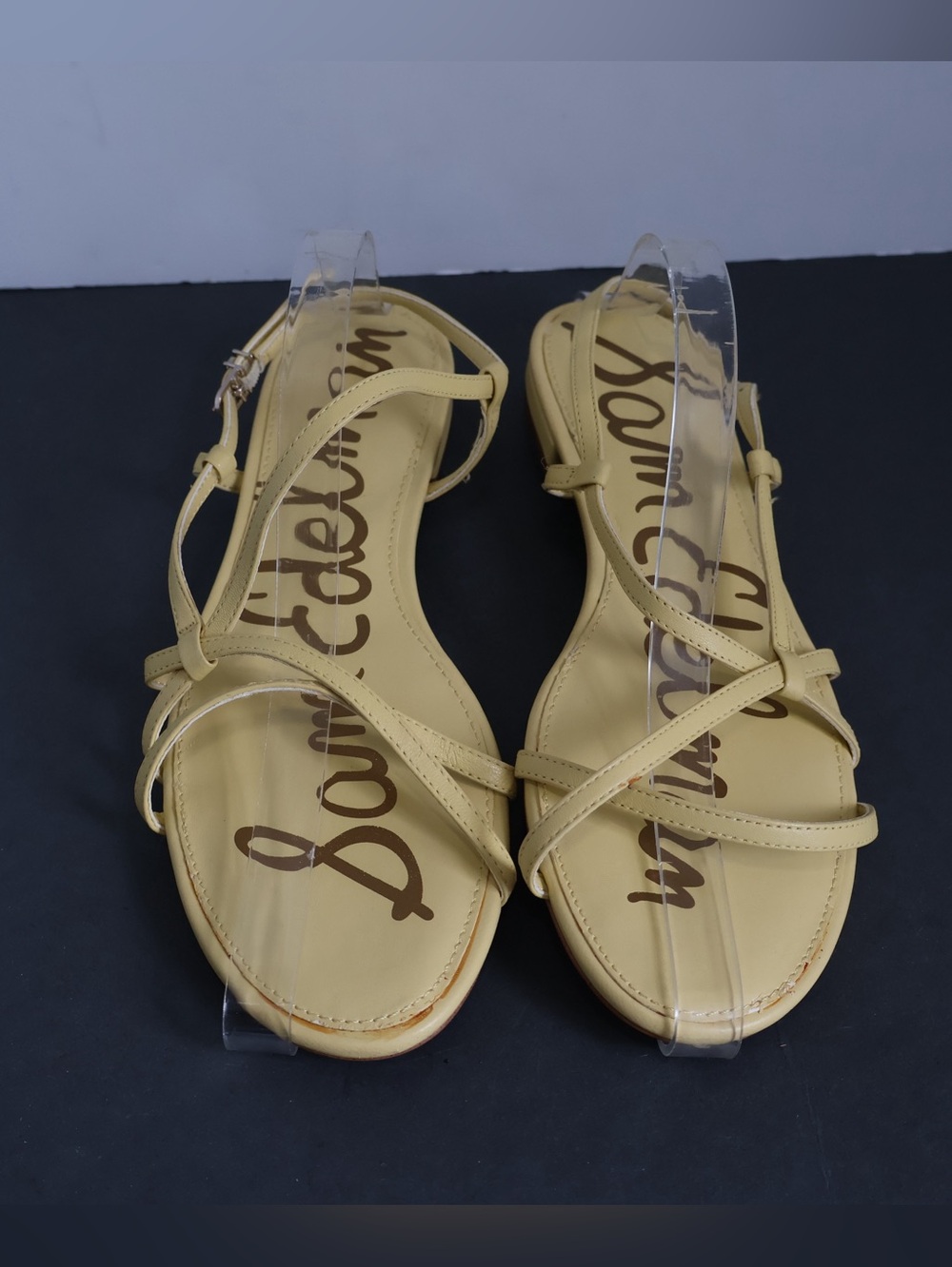 Sam Edelman Women's Yellow Leather Strappy Sandals Size 9M - Picture 7 of 10